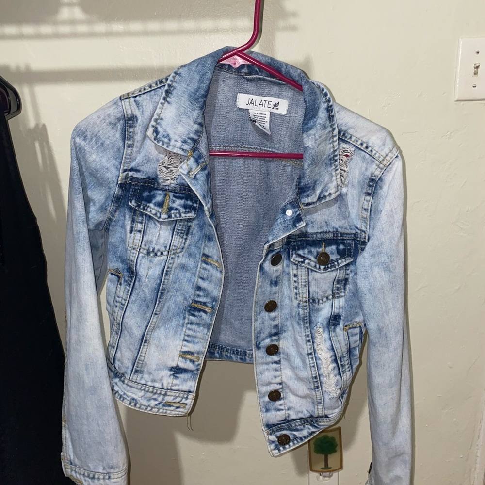 Distressed jean jacket OBO